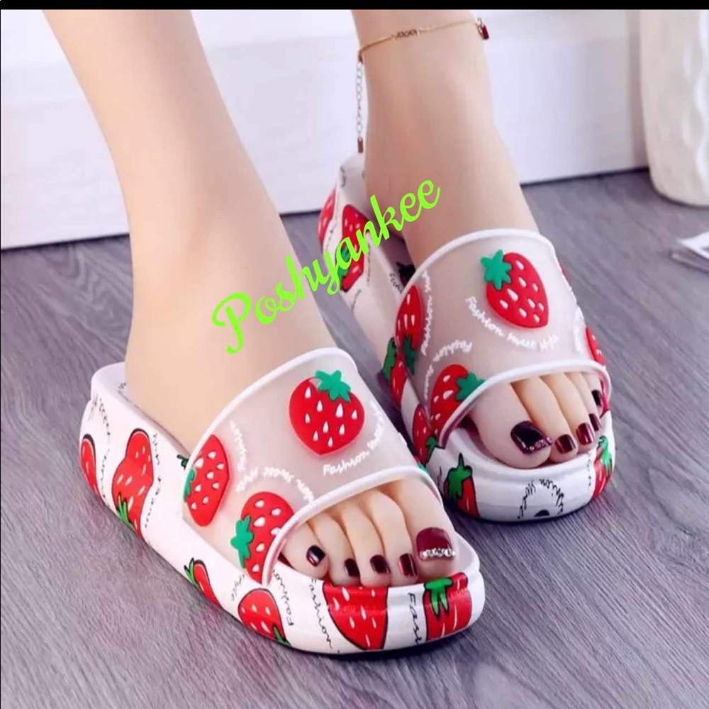 Thick Sole Silicone Jelly Slippers Slides